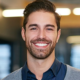 Man with healthy attractive smile