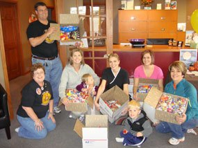 Team and patients during candy buy back