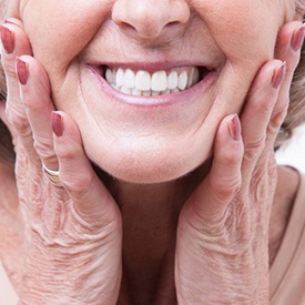 Close up of woman’s smile