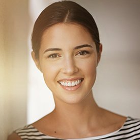 Woman with healthy teeth and gums