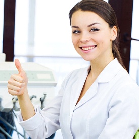 woman in dental chair