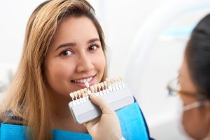 young woman getting veneers 