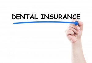 dental insurance written with marker